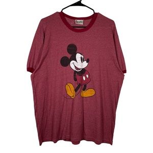 Vintage Y2K Walt Disney World Mickey Mouse Ringer T Shirt